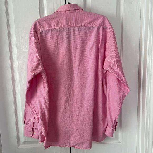 Burberry London Shirt Size XL Men Collared Long Sleeve Button Up Pink Plaid - Picture 7 of 9